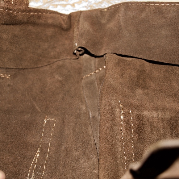 VINTAGE 70's - Genuine Suede Lace up All Leather Bell Bottoms! - Picture 7 of 8